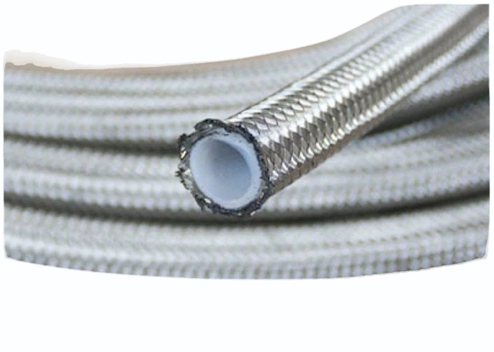 Ss Braided Ptfe Hose Pipe - Color: Silver
