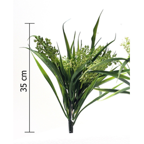 Sg-Bus-121 Artificial Bush Grass With Flower Plant - Breed: Hybrid Cultivar