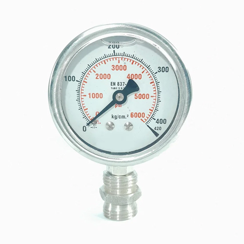 4 Inch Hydraulic Pressure Gauge - Accuracy: 100 % %