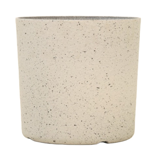 Sg-Bpt150 White Sand Coated Round Planter - Dimensions: 32 Centimeter (Cm)