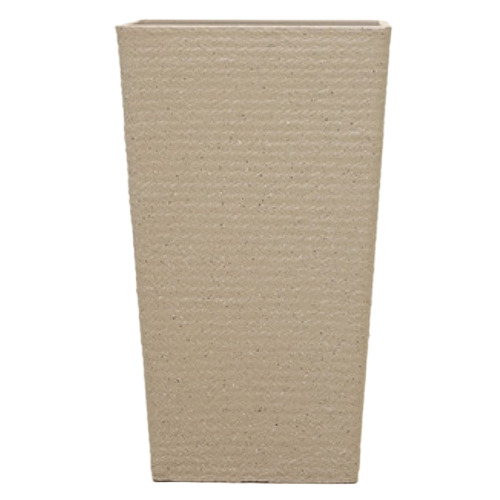 Sg-Bpt138 Light Grey Stone Square Planter - Finish: Matte