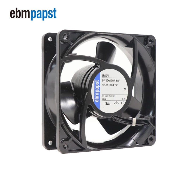 ebmpapst 4550N 119 X 119 X 38mm 230V AC 145m3 / h 2550rpm 16.5W 12038 12cm Ball Bearing Axial Cooling Fan