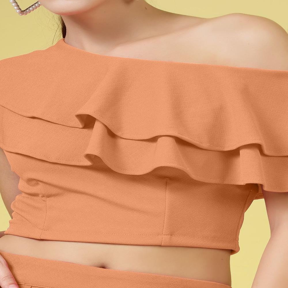 One Shoulder Sleeveless Crop