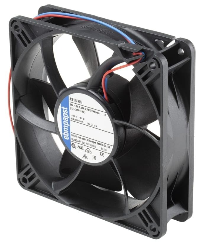 ebmpapst 4314NH Axial Fan 24V-0.28A 6.7W DC Brushless Air Cooling Fan 3150RPM 120 * 120 * 32mm 2Wire