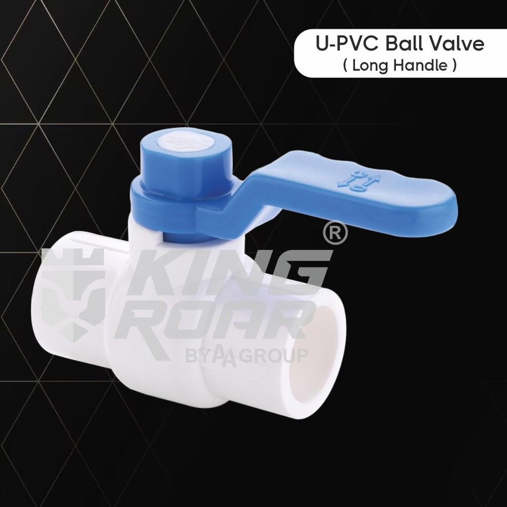 Upvc Ball Valve - Plastic Material, Polished Finish, Blue And White Color | Ideal For Bathroom Fittings, Industrial Water Usage, Lightweight Design