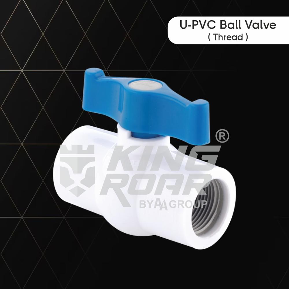 Upvc Ball Valve - Plastic Material, Polished Finish, Blue And White Color | Ideal For Bathroom Fittings, Industrial Water Usage, Lightweight Design