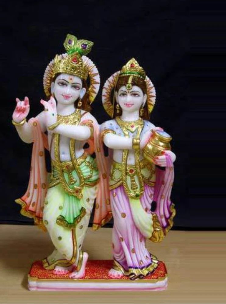 Marble Radha Krishna Statue For Temple