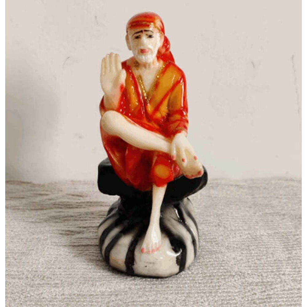 Polished Marble Lord Sai Baba Statue