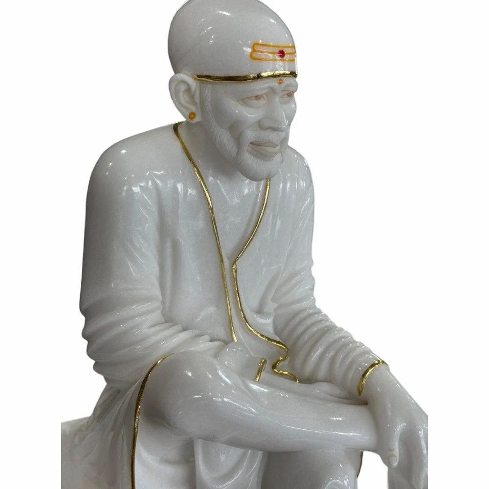 White Marble Sai Baba Statue