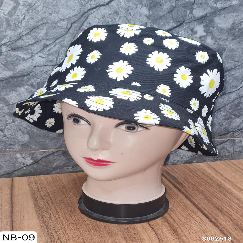 Printed Bucket Hats - Color: Black