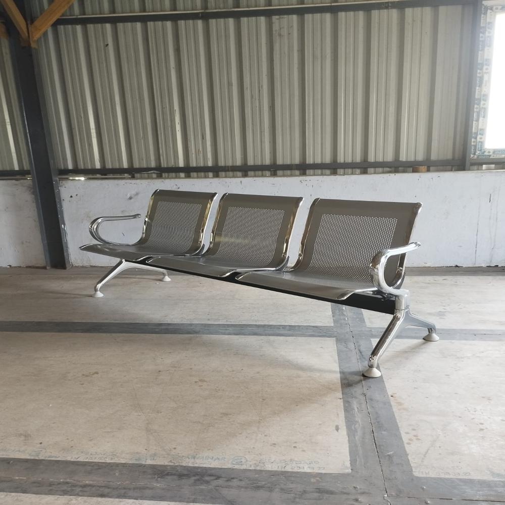 Airport Model Three Seater Waiting Chair - Color: Blue
