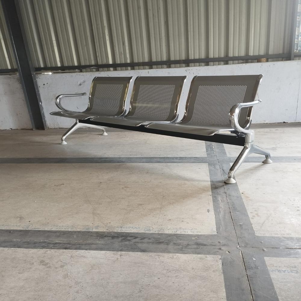 Airport Model Three Seater Waiting Chair - Color: Blue