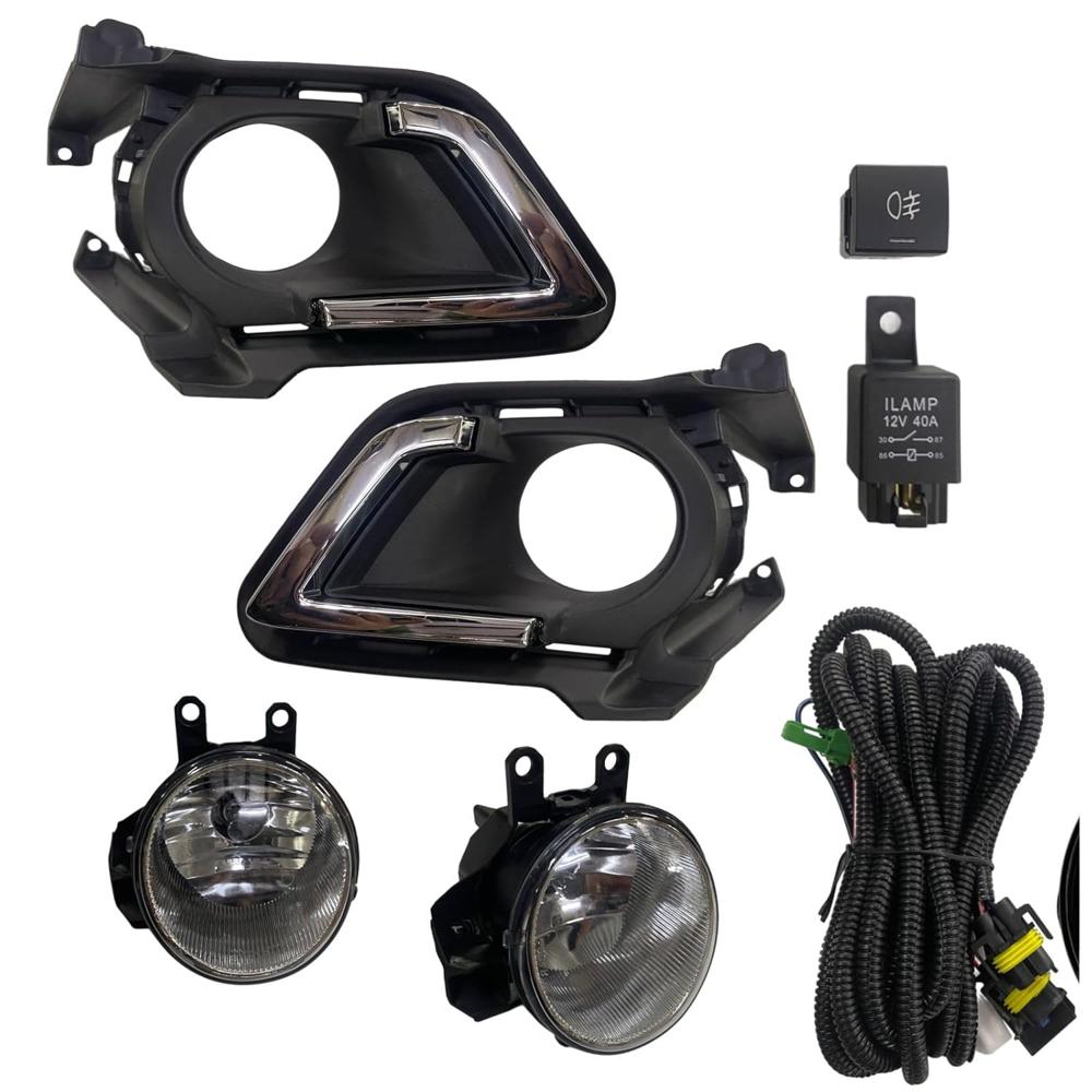 K D Fog Lamp Kit for Toyata Crysta Complete Set With Bulb, Wiring, Relay & Switch (Pair) 2023-NOW