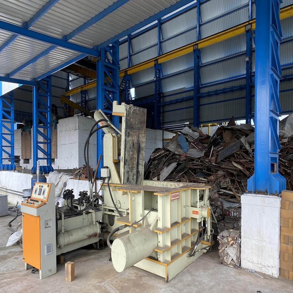 Triple Action Metal Baler - Automatic Electric Operation | Efficient Three-directional Compression For Industrial Scrap Handling