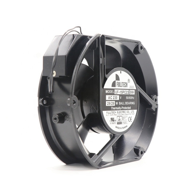 Fulltech Uf-15pc23bwh Uf-15pc23 Bwh 172x150x51mm 230v 50hz 226cfm 29w Ip55 Ball Bearing Cpu Axial Cooling Fan - Color: Black