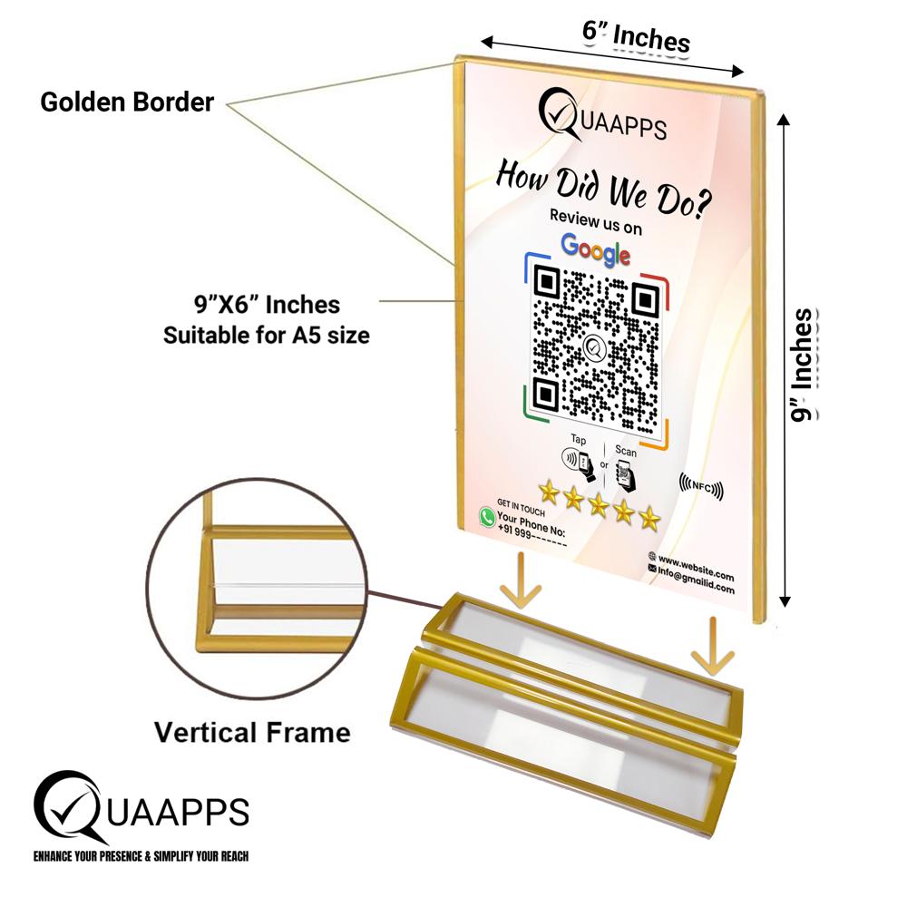 Google Review Qr Code Nfc Stand - Application: Ideal For Hotels
