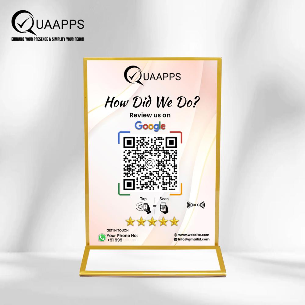 Google Review Qr Code Nfc Stand - Application: Ideal For Hotels