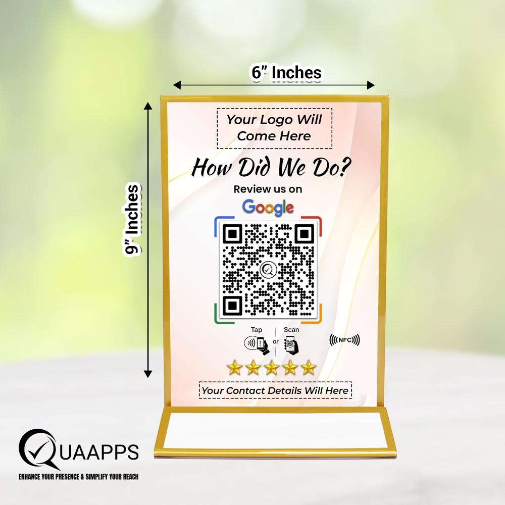 Google Review Qr Code Nfc Stand - Application: Ideal For Hotels