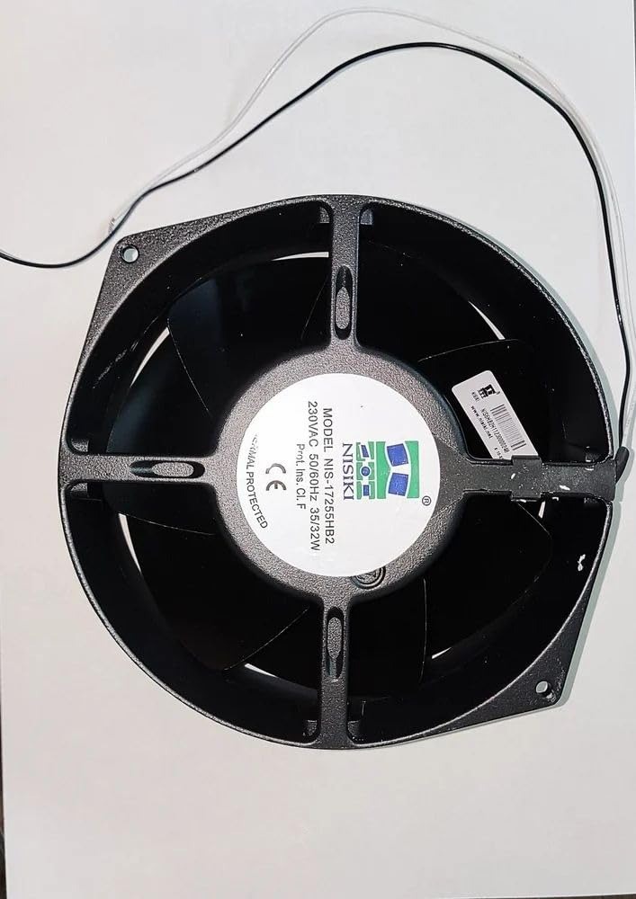 NISIKI NIS-17251HB2 Axial Fan 230V-50/60Hz 31/28W DC Brushless Air Coolig Fan 3600 RPM 172 * 150 * 51mm 2Wire (Metal)