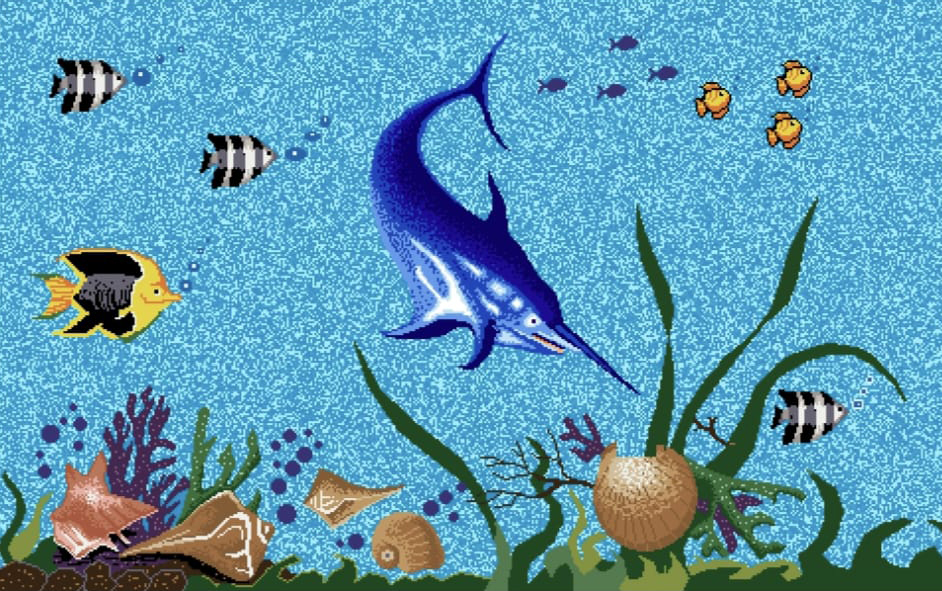 Fish Cad Design Tiles - Color: Multi Color