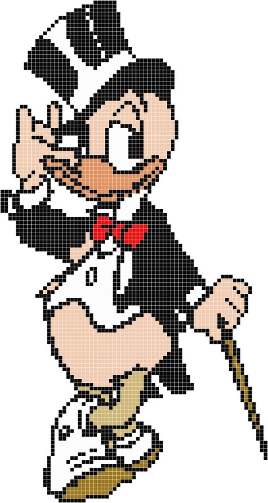 Donald Duck Cad Design Tiles - Color: Multi Color
