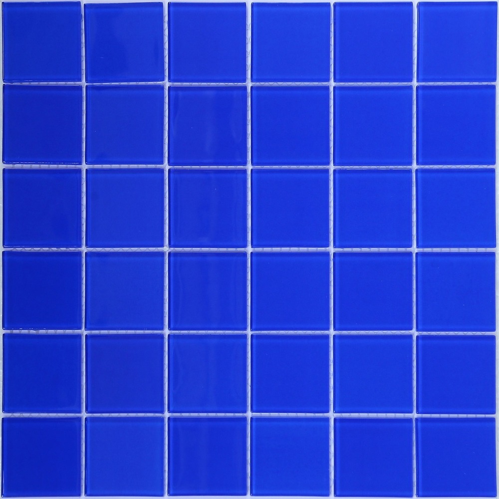 48Mm Crystal Glass Tiles - Color: Blues