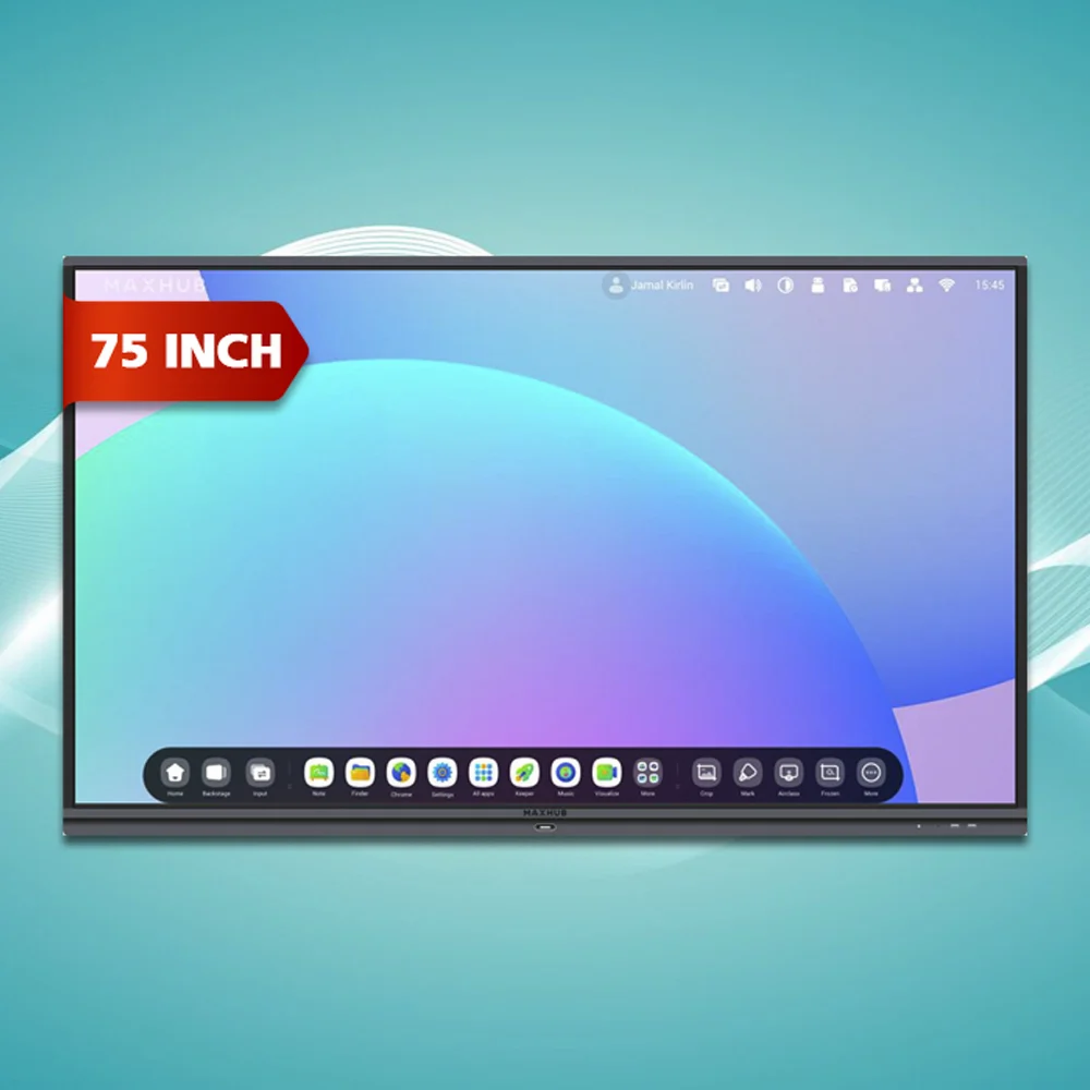 Maxhub 75 Inch Interactive Flat Panel With Ops - Color: Black