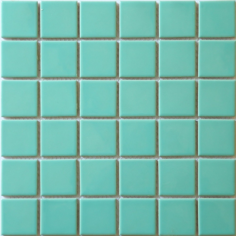 48Mm Plain Porcelain Tiles - Color: Greens