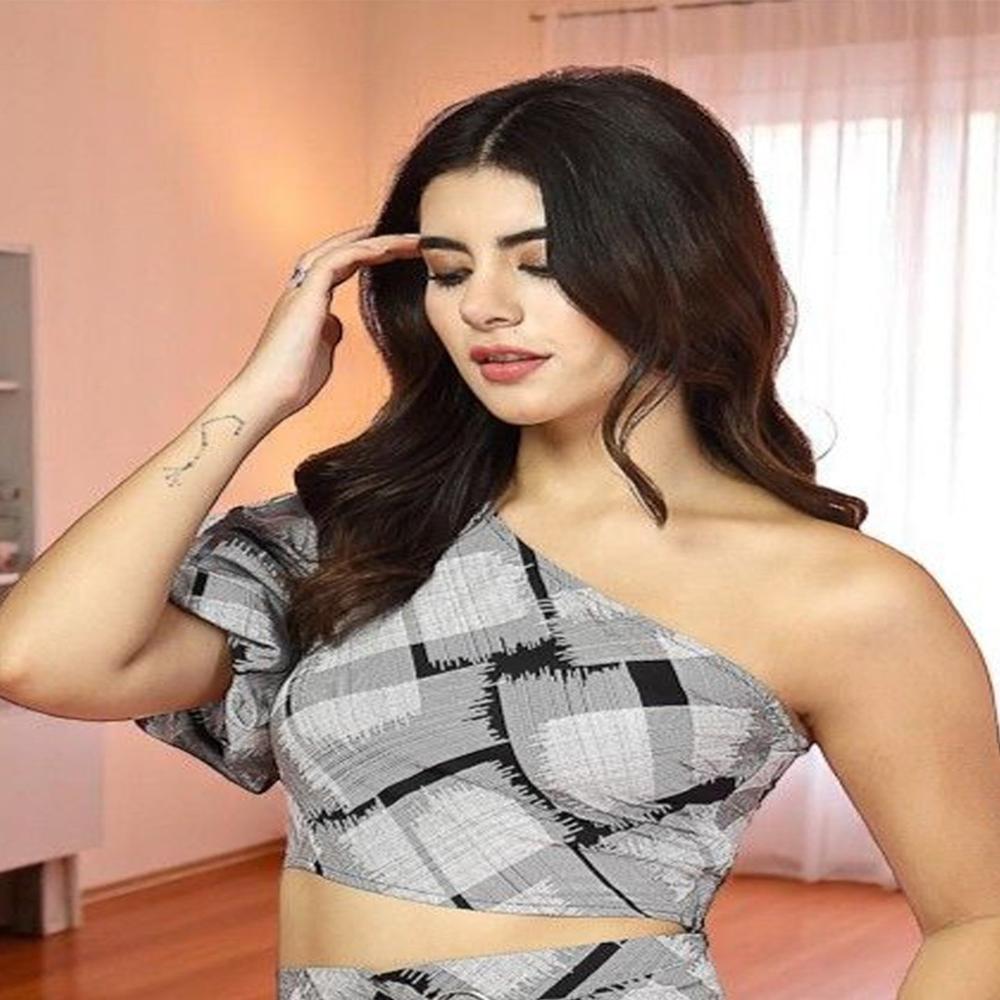 Floral Printed One Shoulder Bell Sleeve