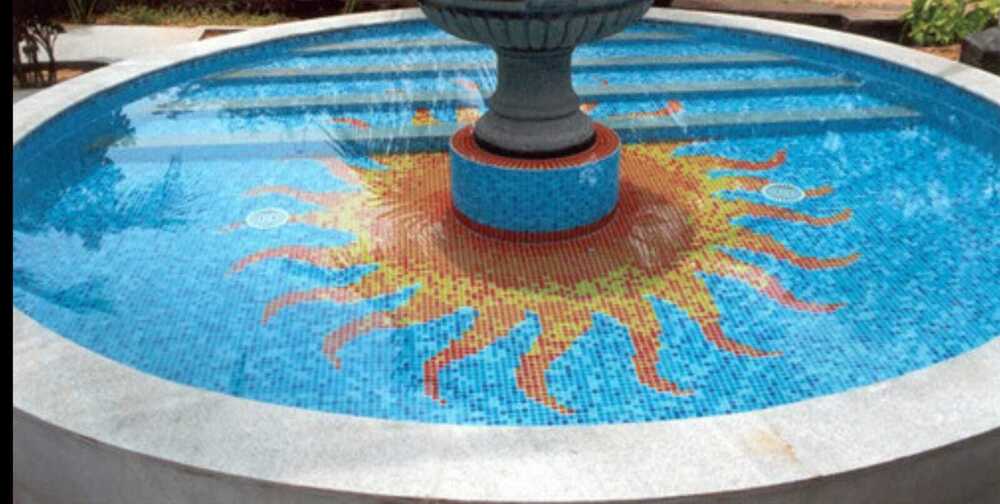 Fountain Glass Mosaic Tiles - Color: Multi Color