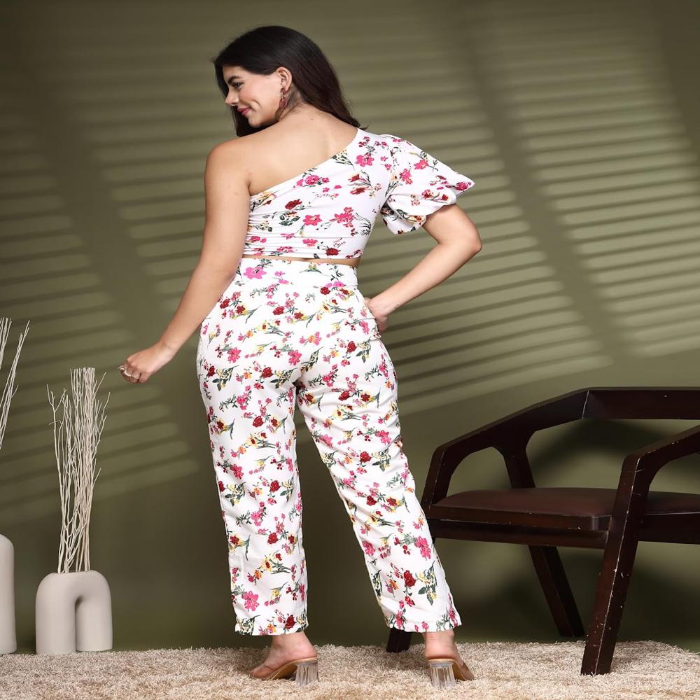 Crepe Top And Trouser Pant Set