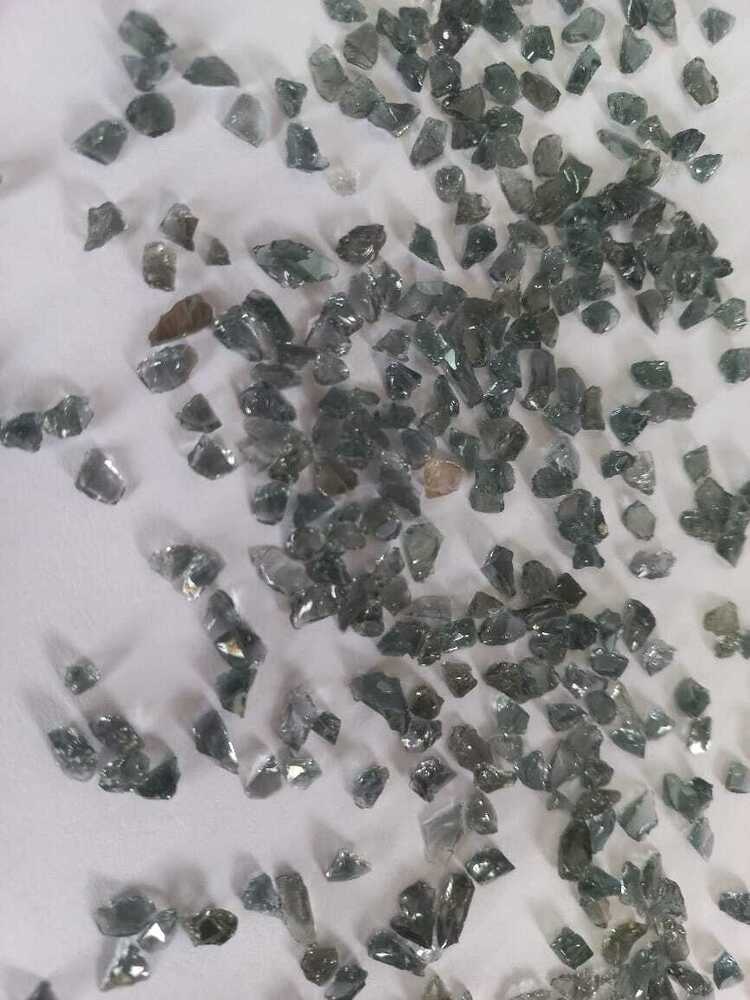 Smokey grey crushed glass chips and aggregate