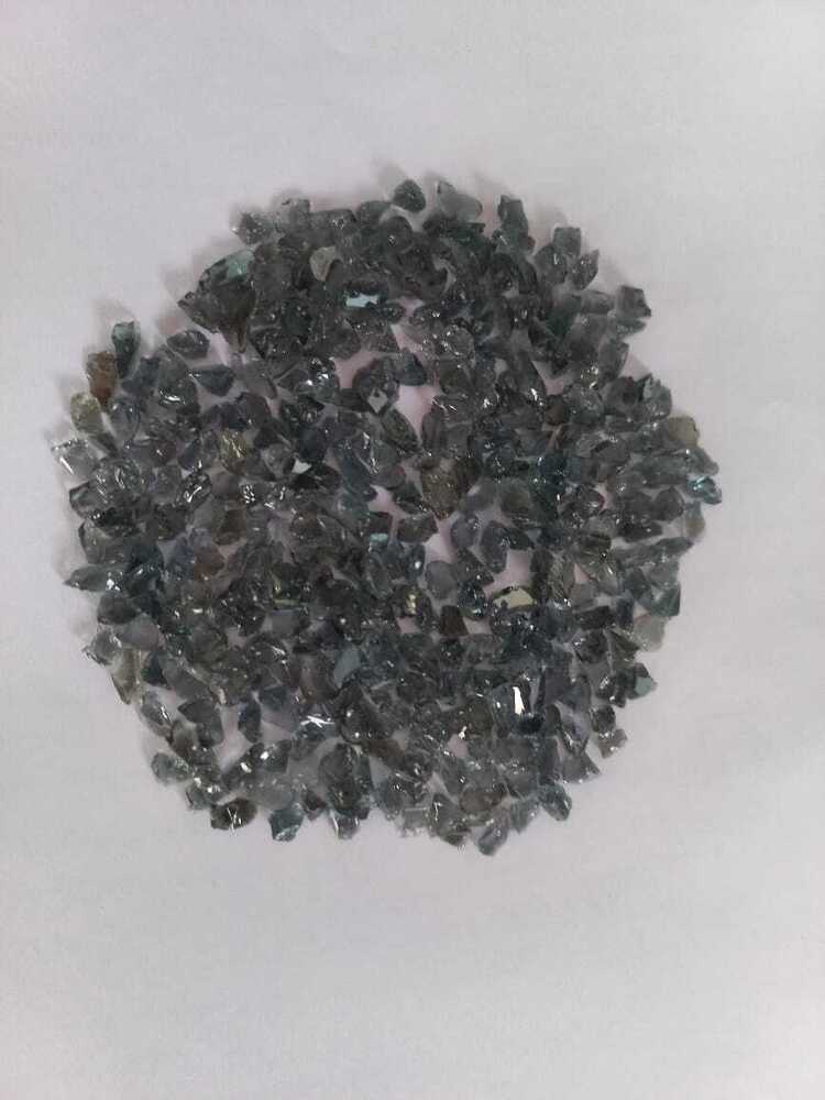 Smokey grey crushed glass chips and aggregate
