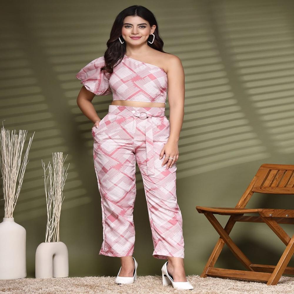 Printed Crepe Crop Top