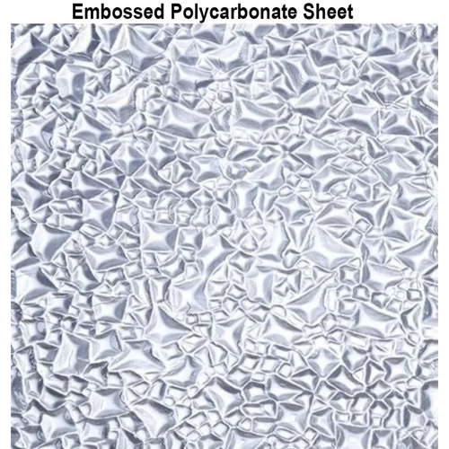 Galvanised Embossed Polycarbonate Sheet - Color: Silver