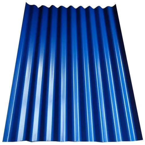Powder Coated Mild Steel Roofing Sheet - Color: Blue