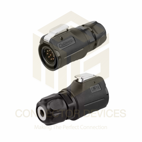 LP16 250V 5A 9Pin Male Plug IP67 Waterproof Power Connector