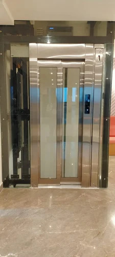 6 Person Glass Elevator - Material: Stainless Steel