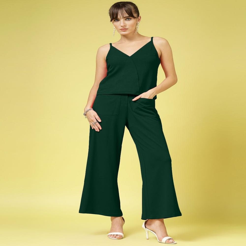 Women Sleeveless Top with Trousers Set