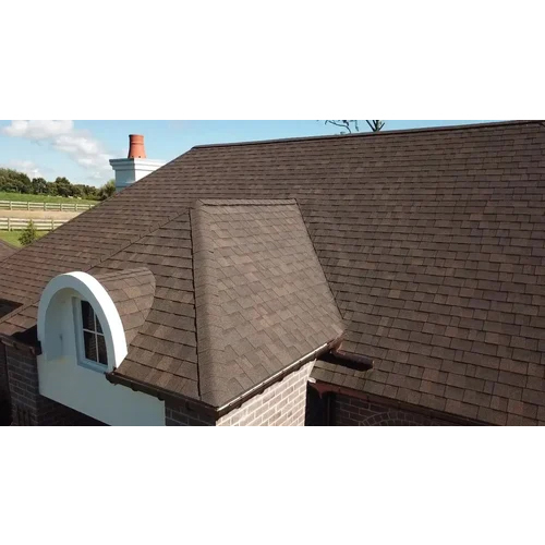 Stone Coated Roofing Shingles - Color: Brown