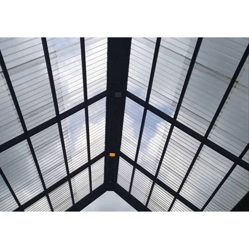 Standing Seam Polycarbonate Roofing Sheet - Color: Black