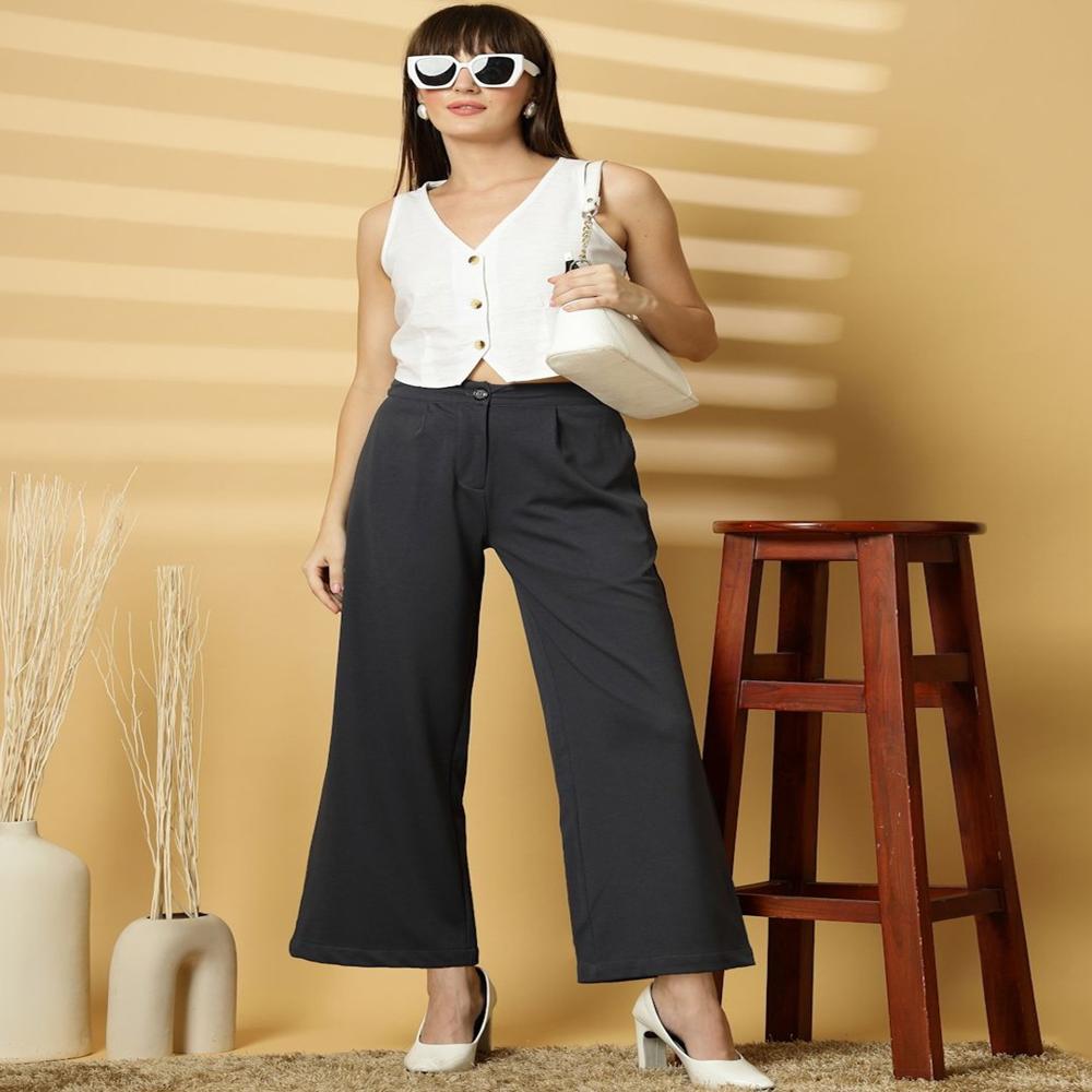 Women Relaxed Pleated Trousers