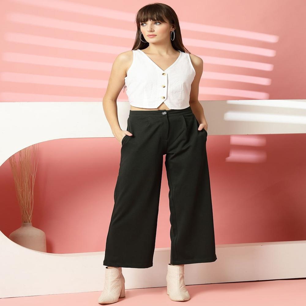 Women Relaxed Pleated Trousers