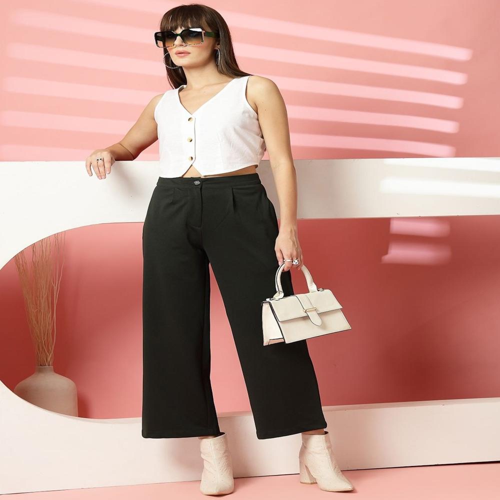 Women Relaxed Pleated Trousers
