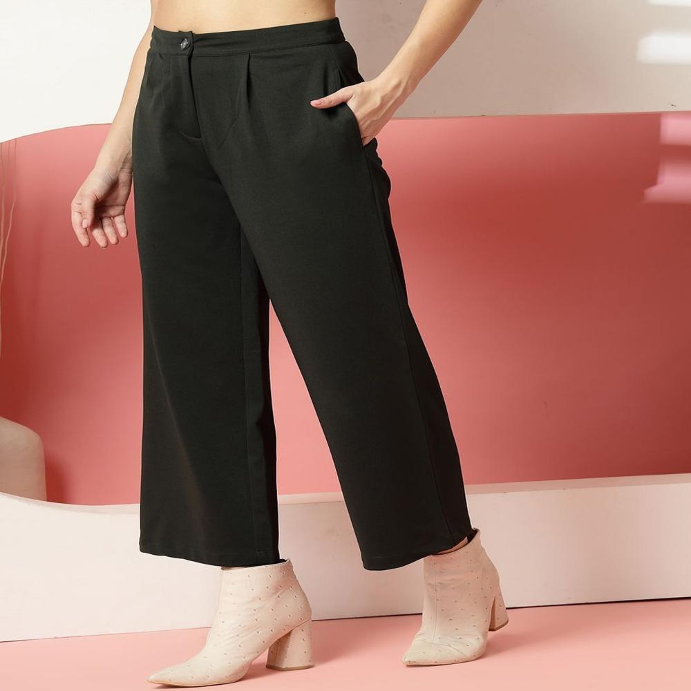 Women Relaxed Pleated Trousers