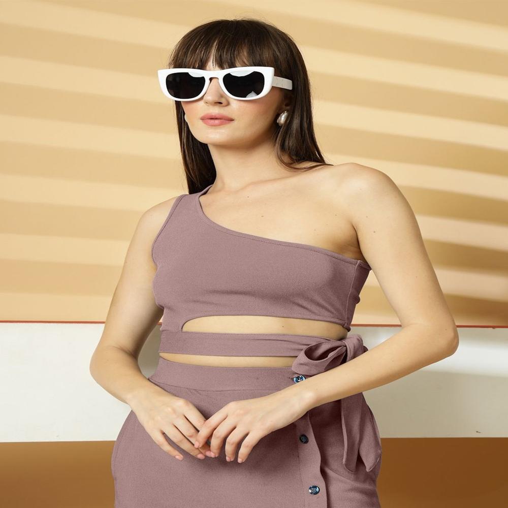 One Shoulder Crop Top