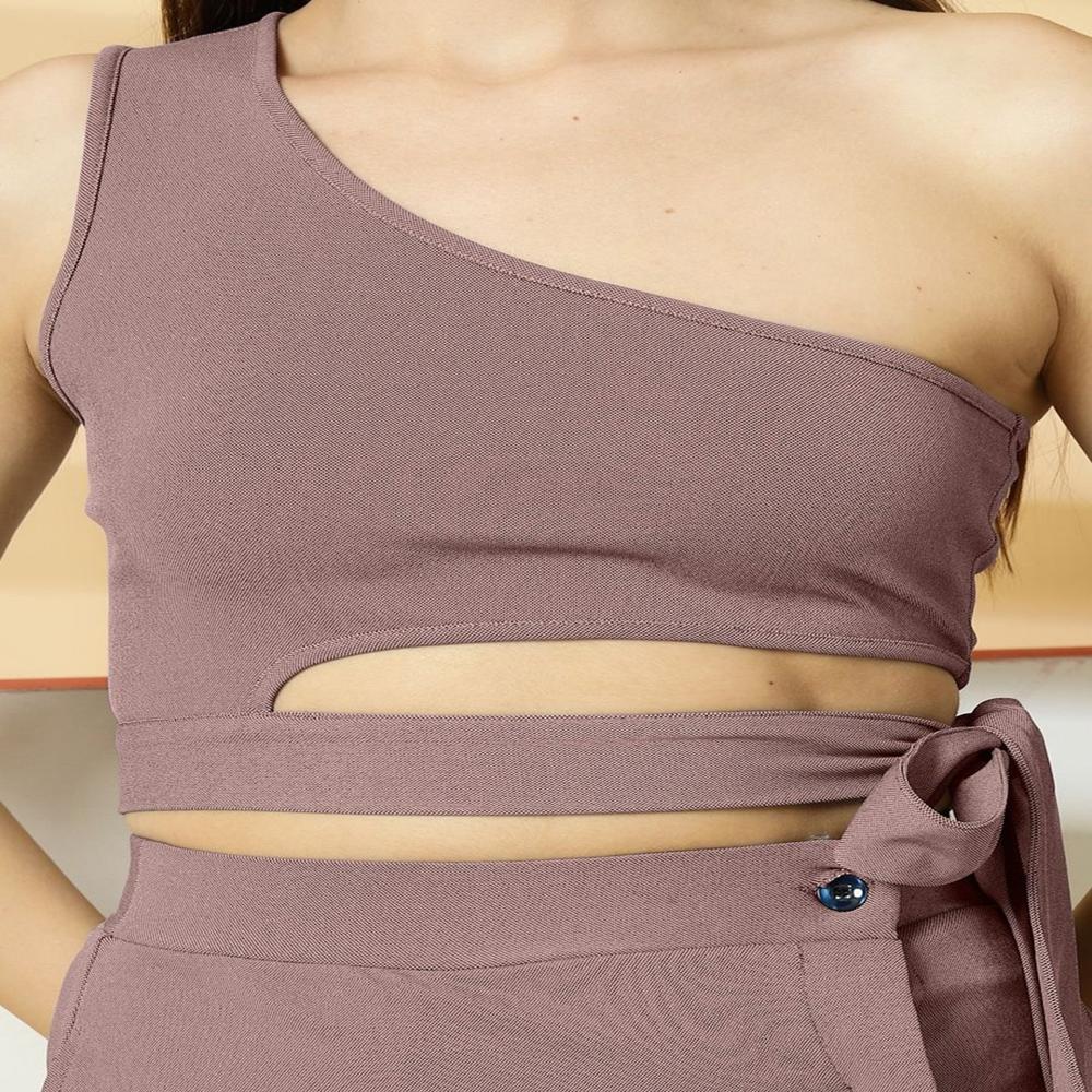 One Shoulder Crop Top