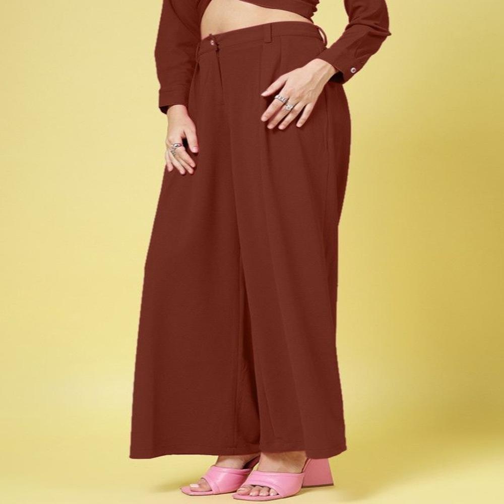 Women Relaxed Pleated Trousers