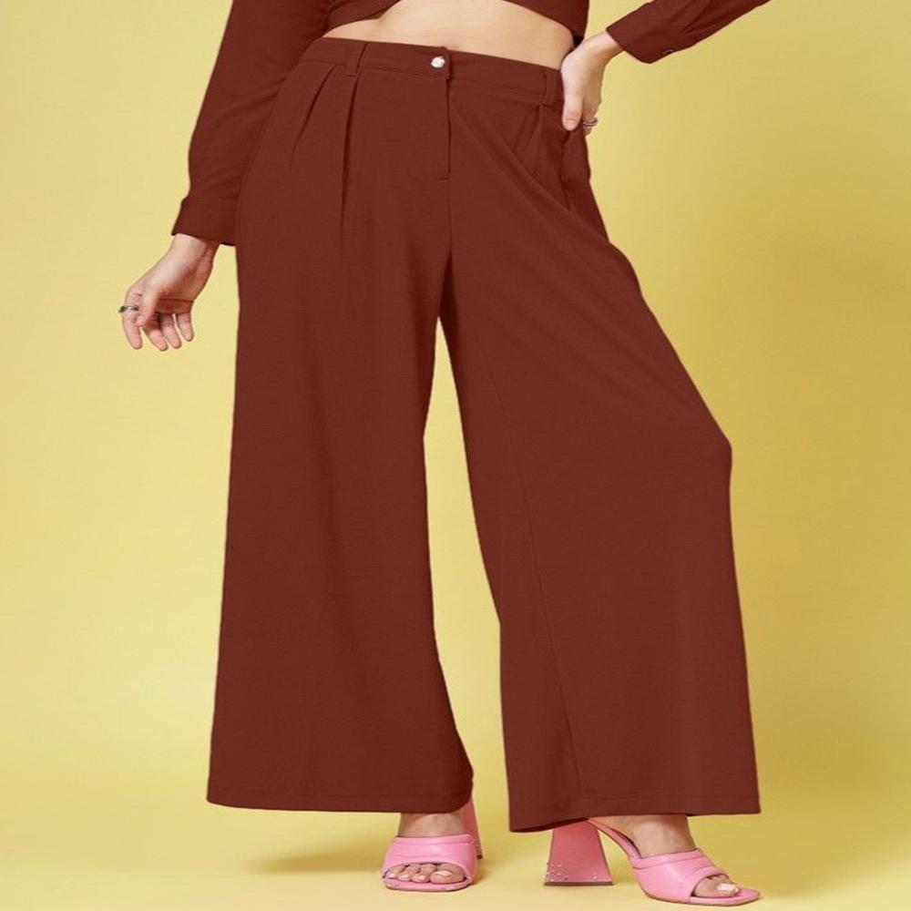 Women Relaxed Pleated Trousers