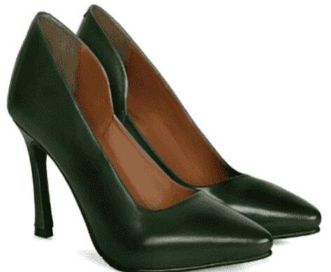 Ladies Black High Heel Sandal - Color: Green